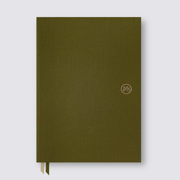 Hardcover green notebook
