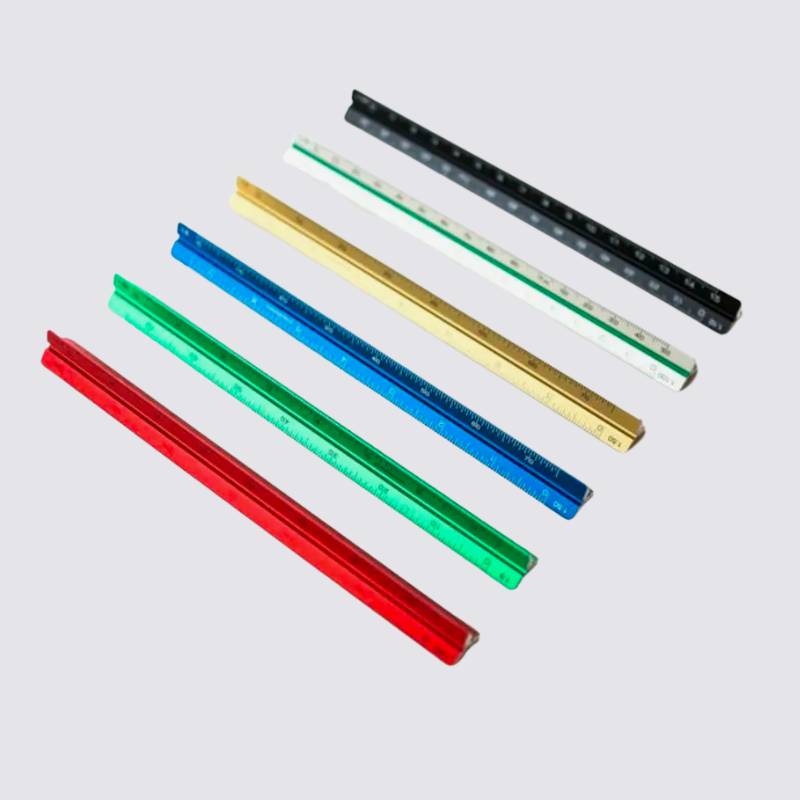 Triangular coloured Rulers