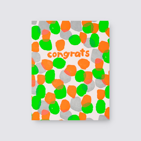Congrats Dots Card Egg Press
