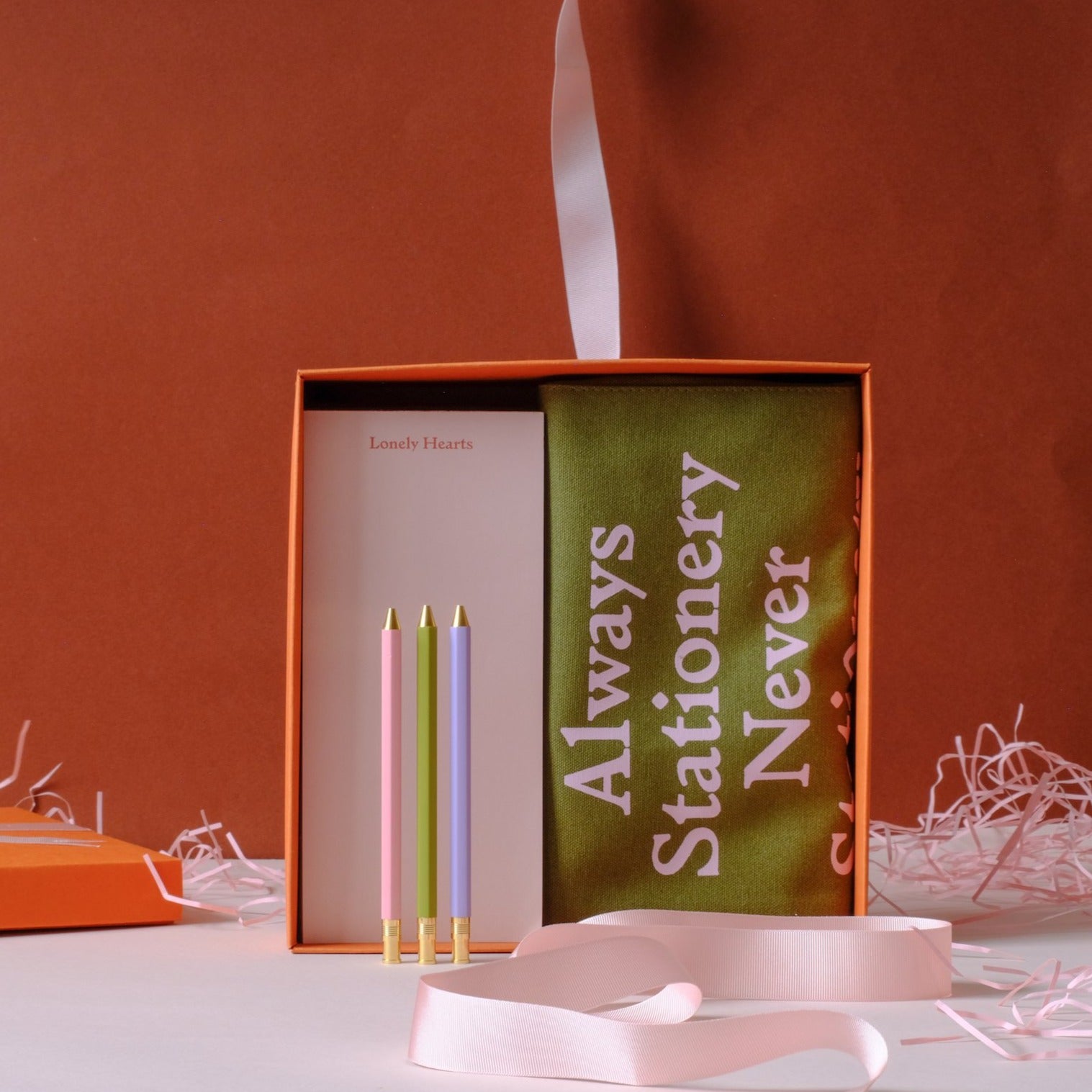 Orange Gift Box with Pens