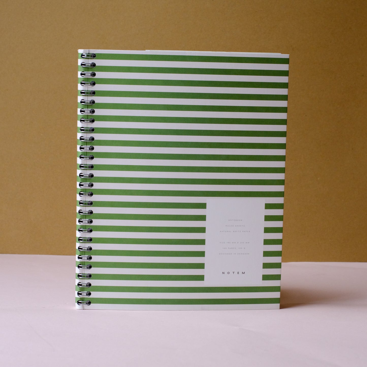 Notem Green Striped Notebook