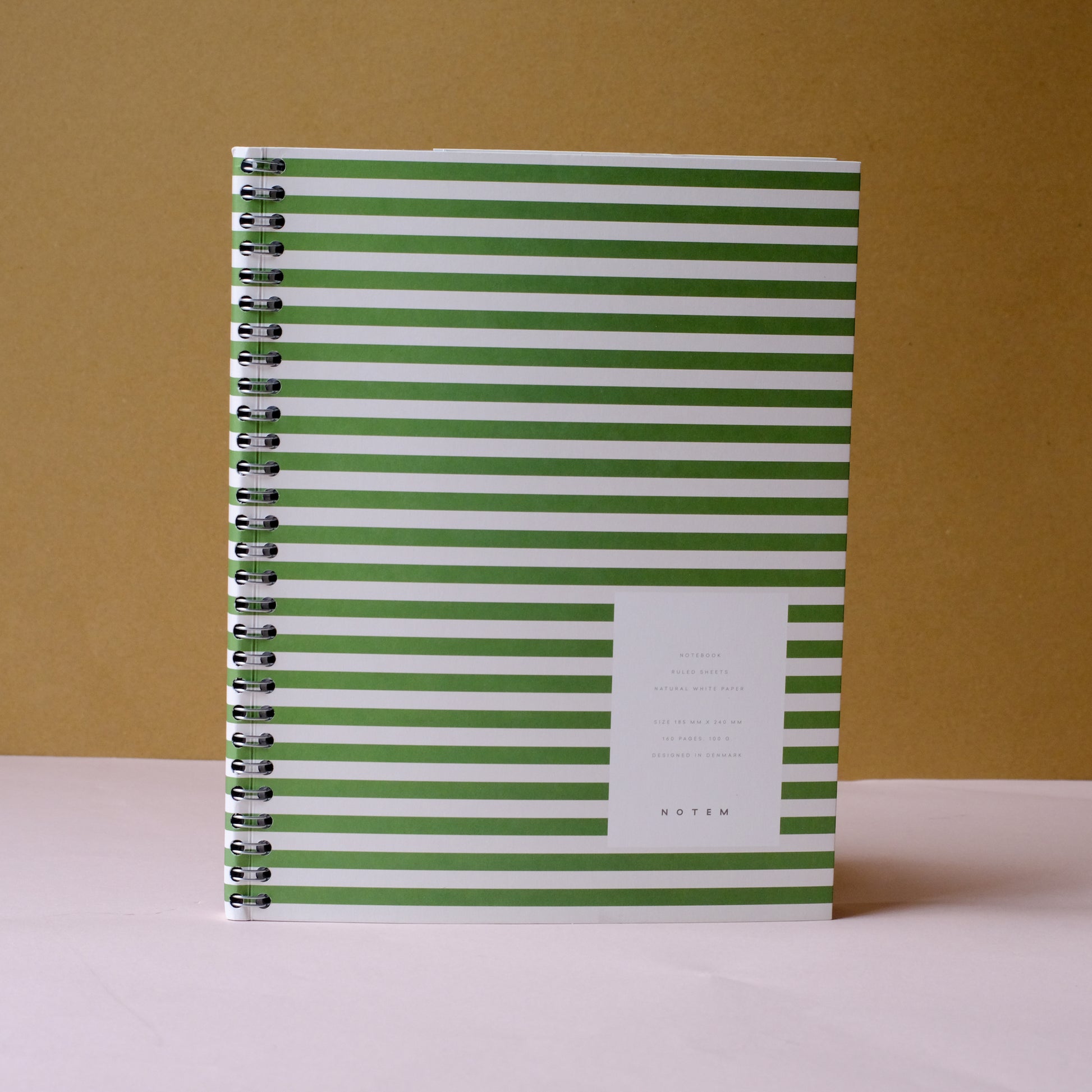 Nela Notebook in Ruled - Large / Green