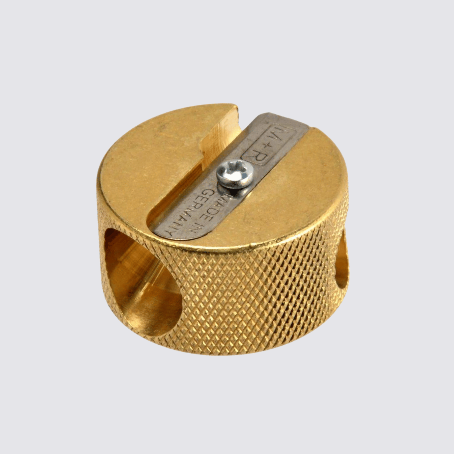 double hole brass pencil sharpener