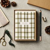 Green Check Merry Christmas - Card Set of 8