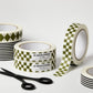 Green checkered paper tape