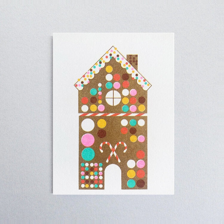 Gingerbread house christmas card