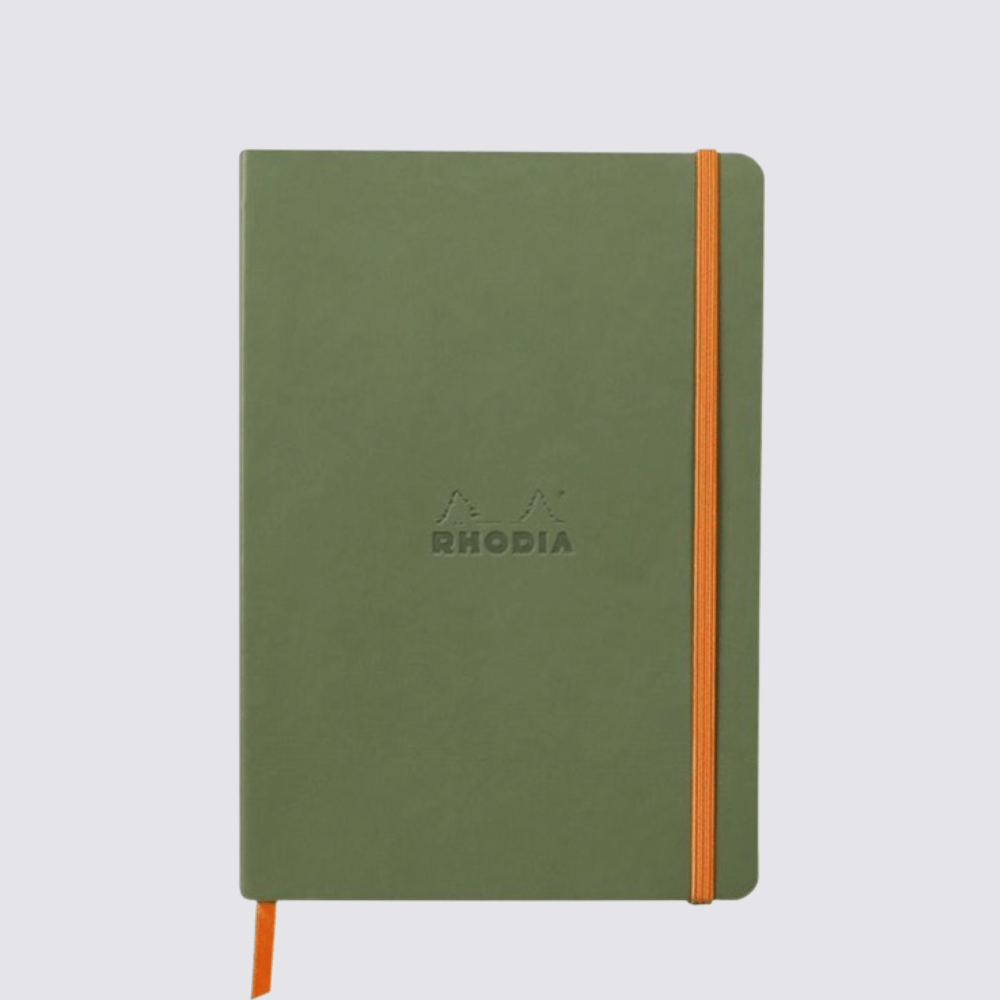 Rhodiarama notebook in green