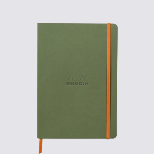 Rhodiarama notebook in green