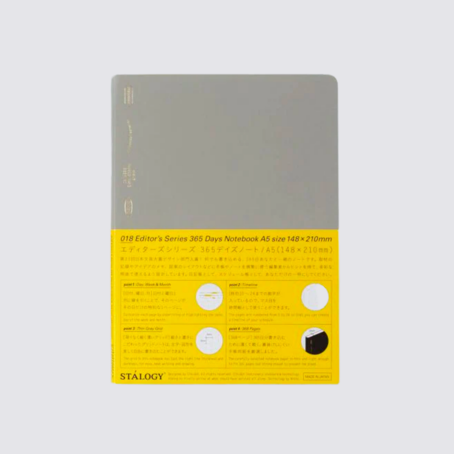 365 Days Notebook A5 Smoky Grey