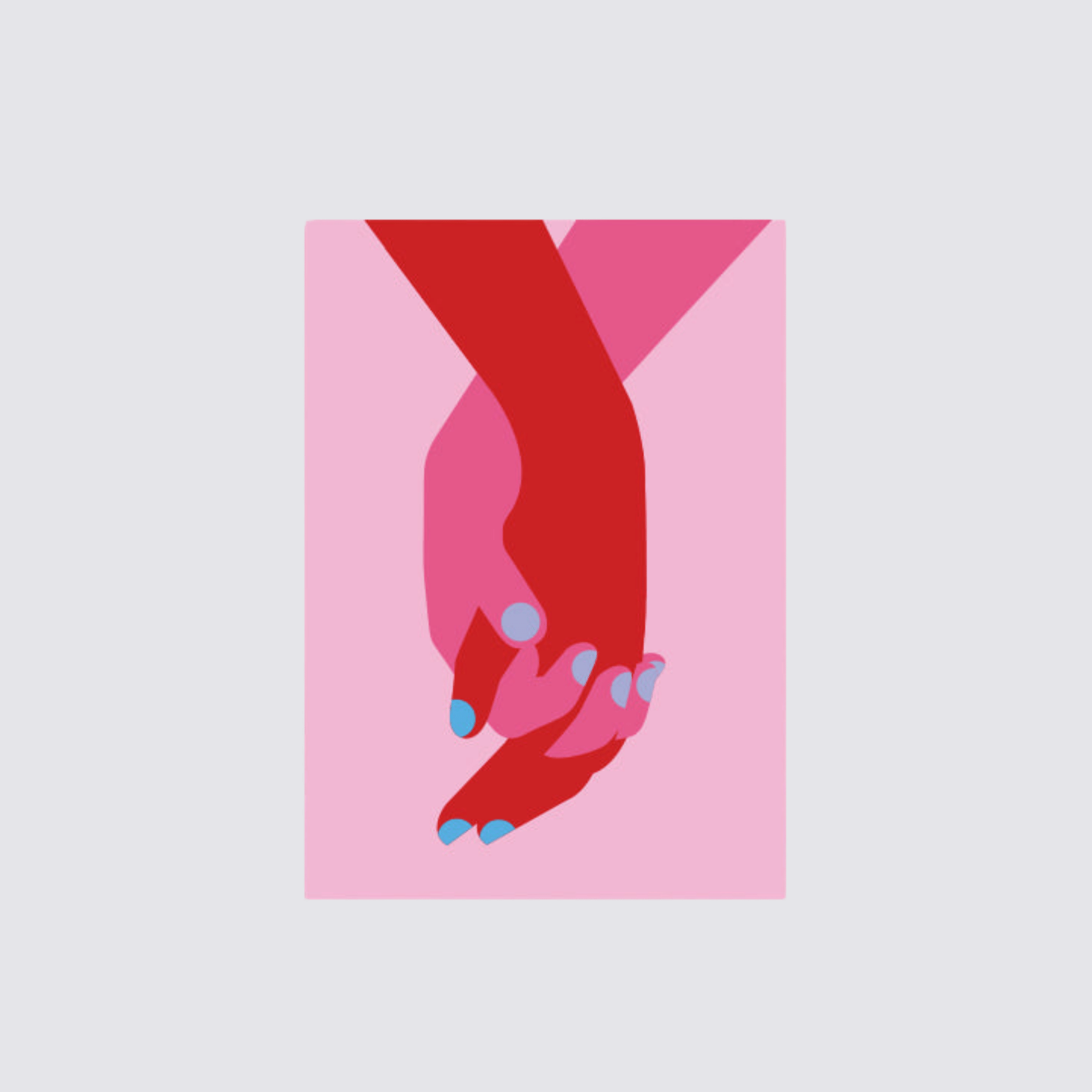 dicky bird pinks hands card