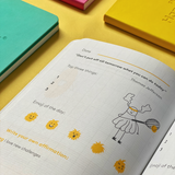 Open journal for kids on table