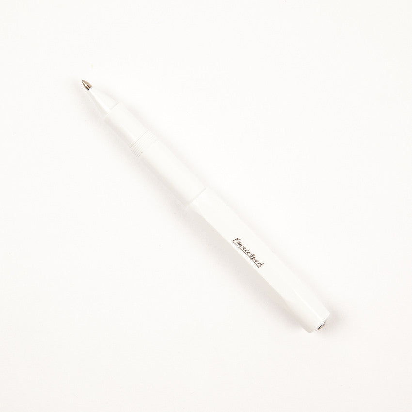 white rollerball pen