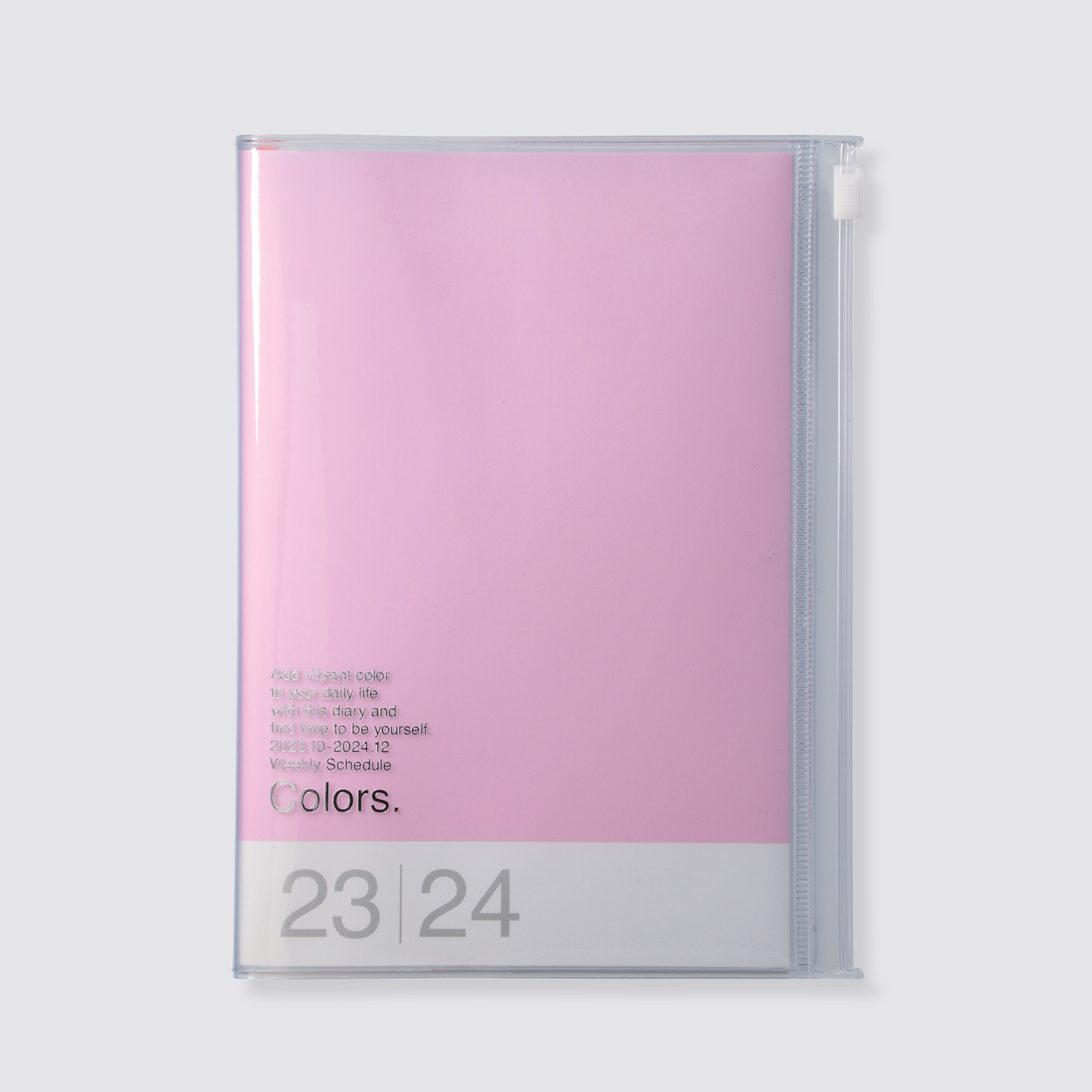 2023 - 2024 Colors Weekly Recycled Cover Diary Pink - A5