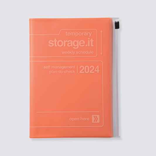 2023 - 2024 Storage.it Weekly Recycled Cover Diary Orange - A5