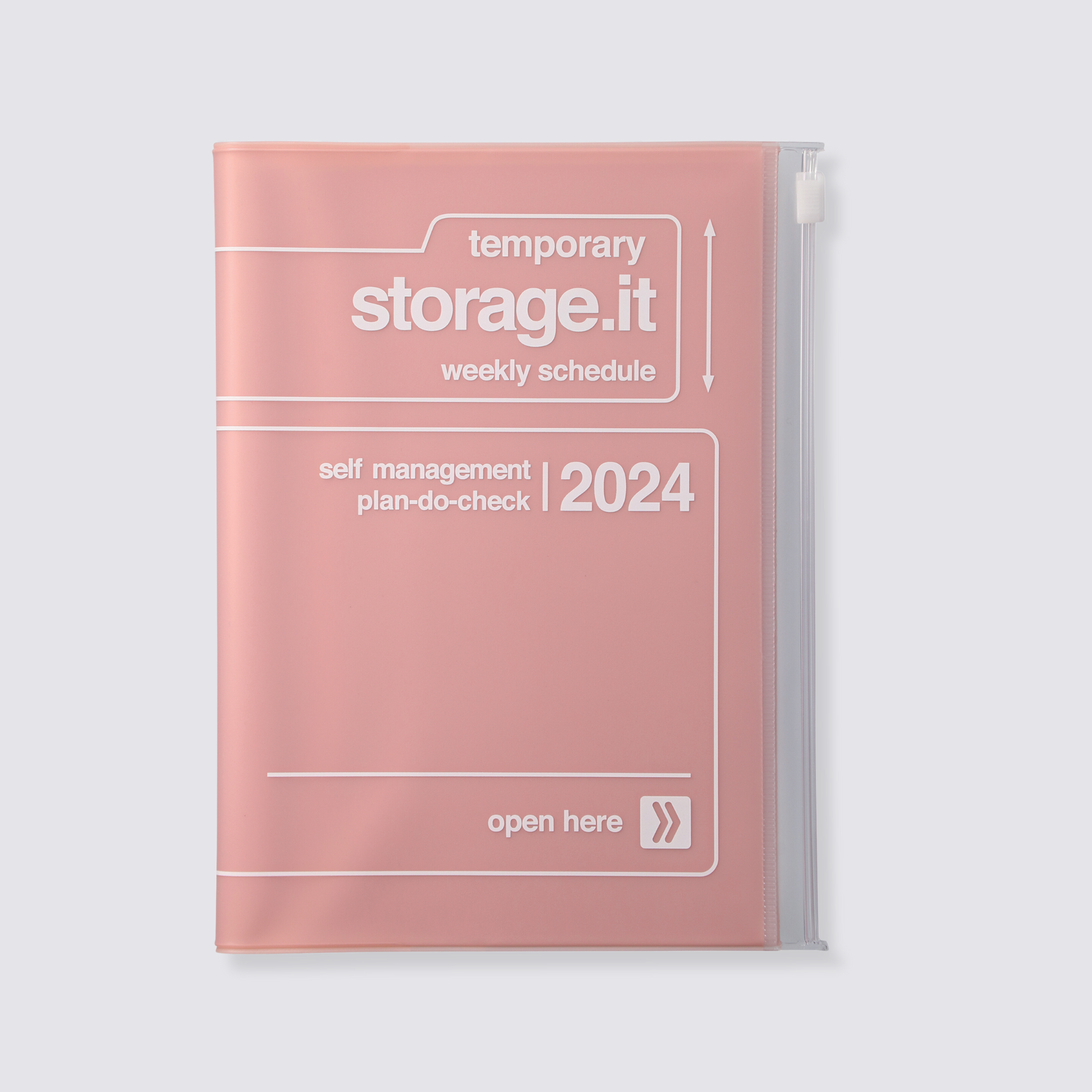 2023 - 2024 Storage.it Weekly Recycled Cover Diary Pink - A5