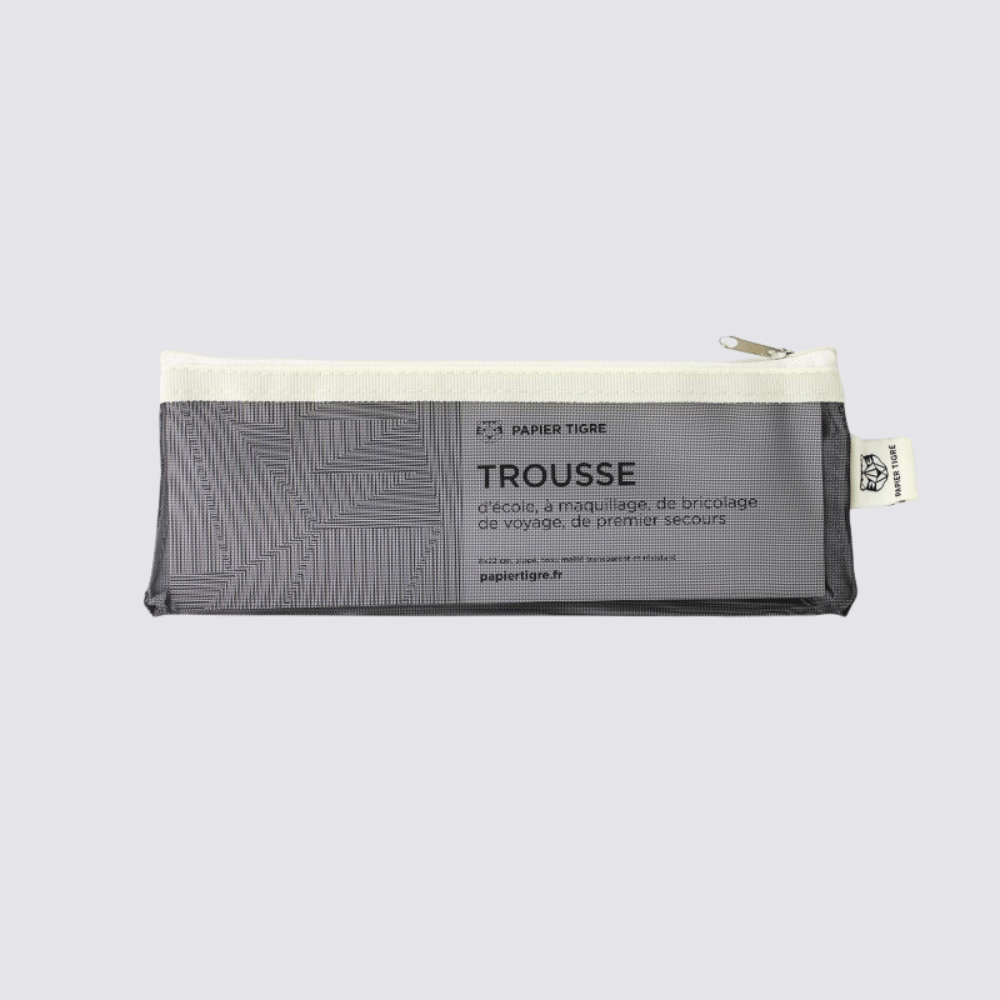 black and yellow mesh pouch pencil case
