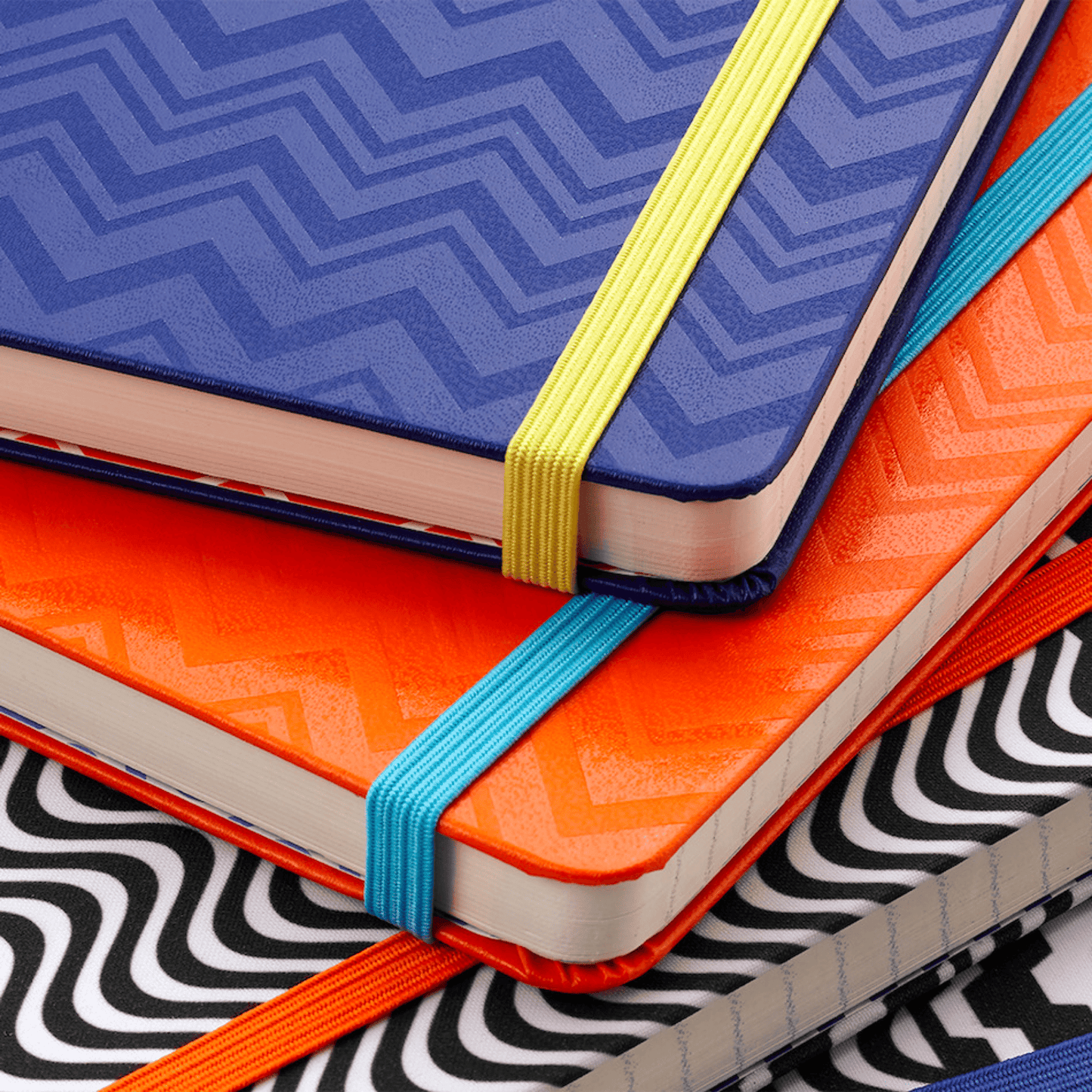 Missoni Hard Cover Ruled Notebook Blue - Large