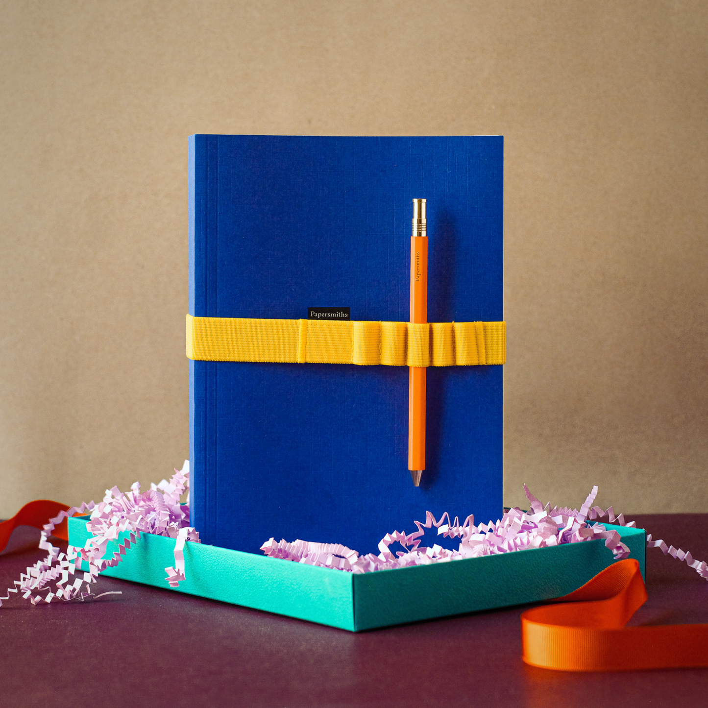 Azurite Notebook, Pen and Band Trio - Everyday Pen / Plain Paper