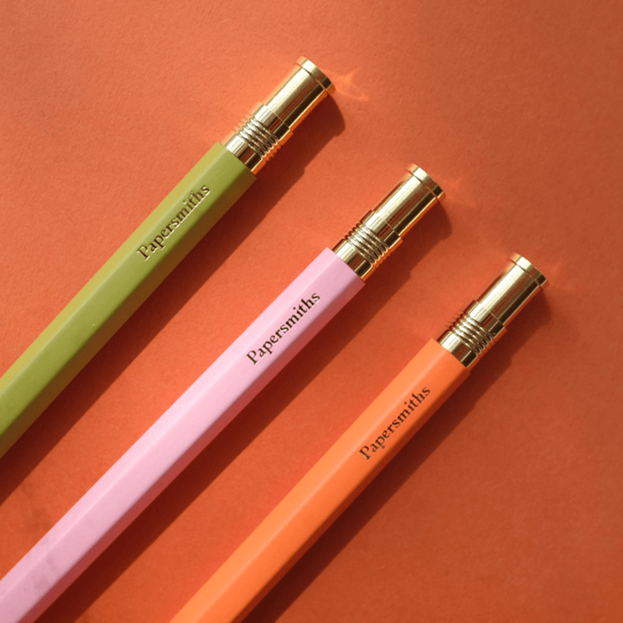 Green Pink and Orange Papersmiths Pens