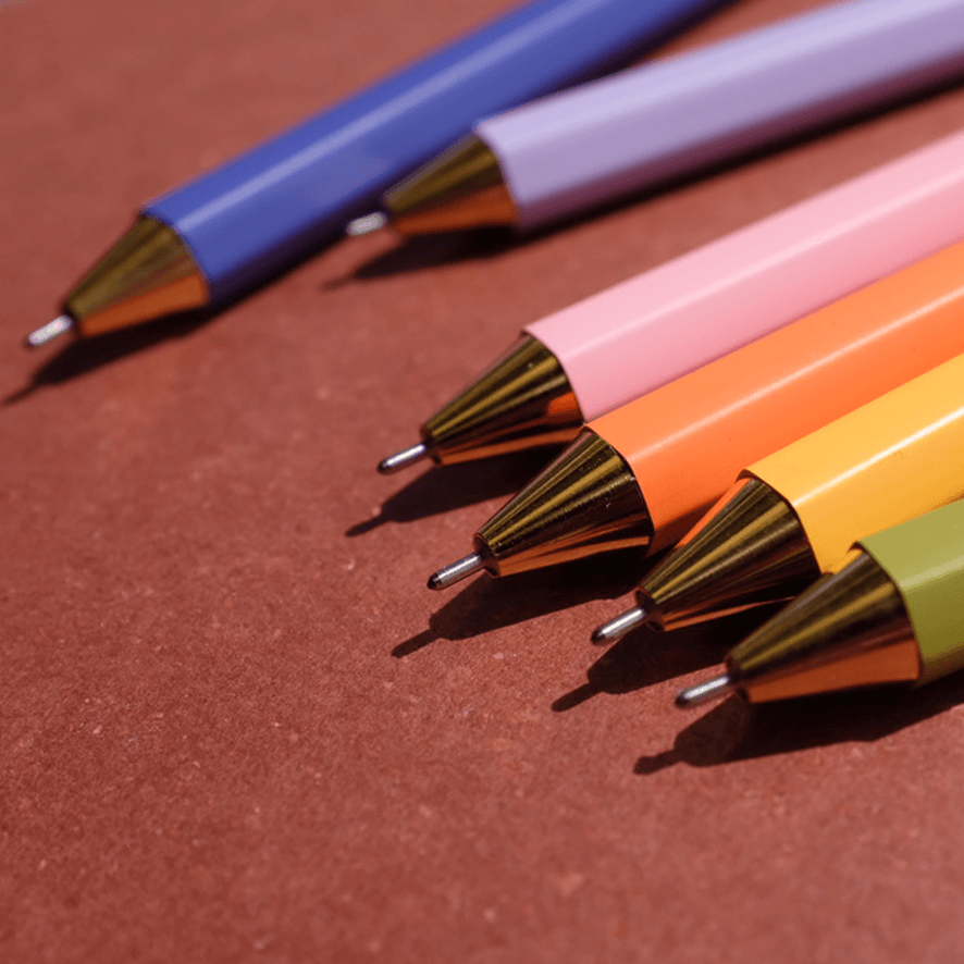 Refillable pen in different colours