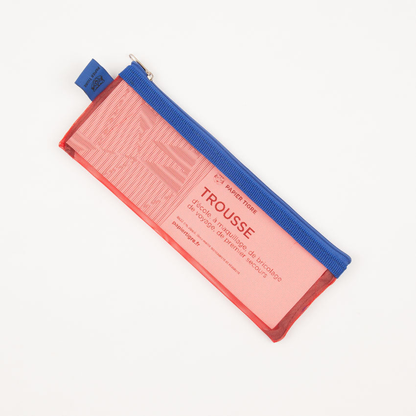 red and blue pencil case