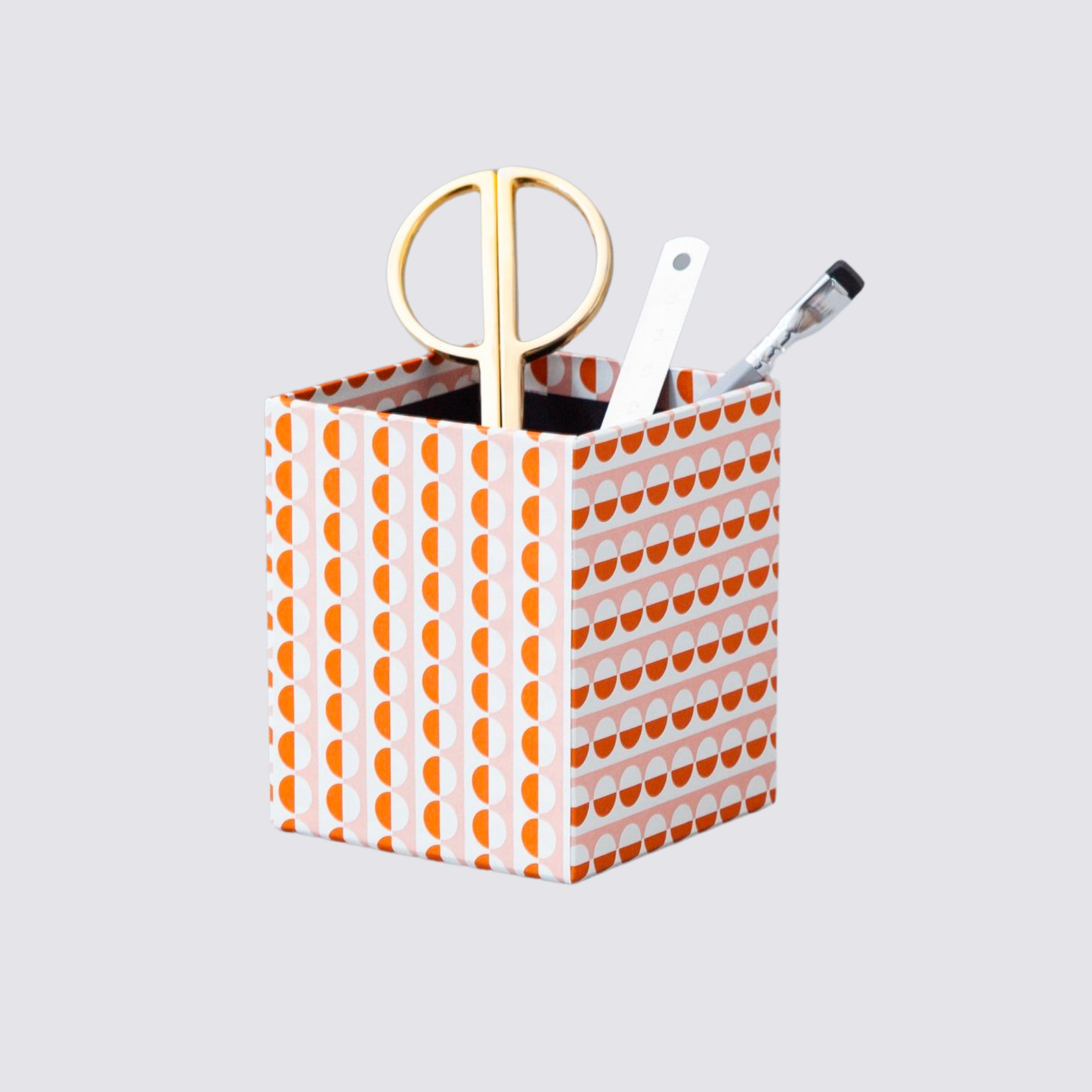Handmade Pencil Pot - Pink / Orange
