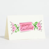 Pink Christmas Cracker Card