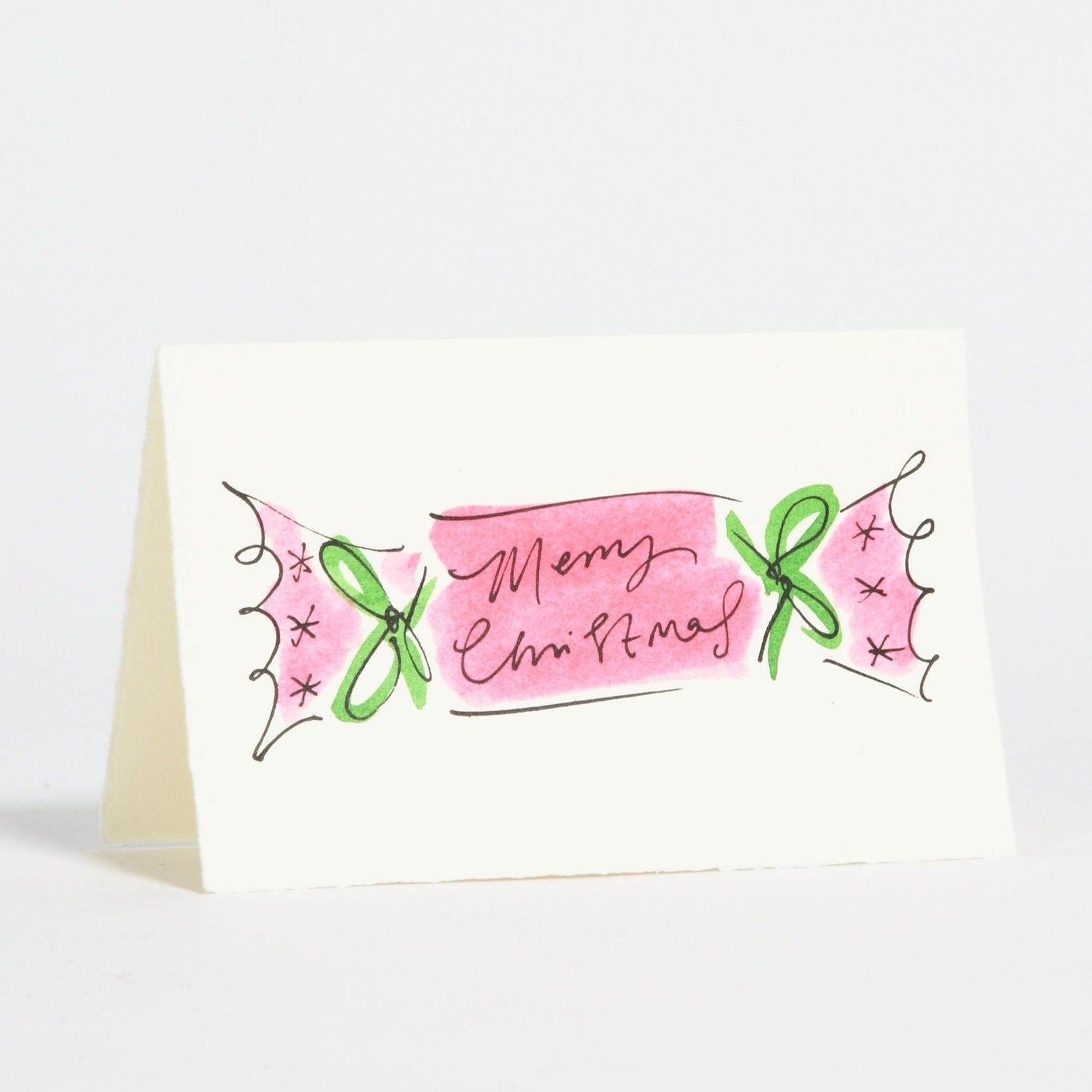 Pink Christmas Cracker Card