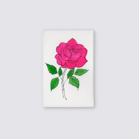 Rose Card - Pink