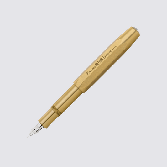 brass kaweco sport fountain pen