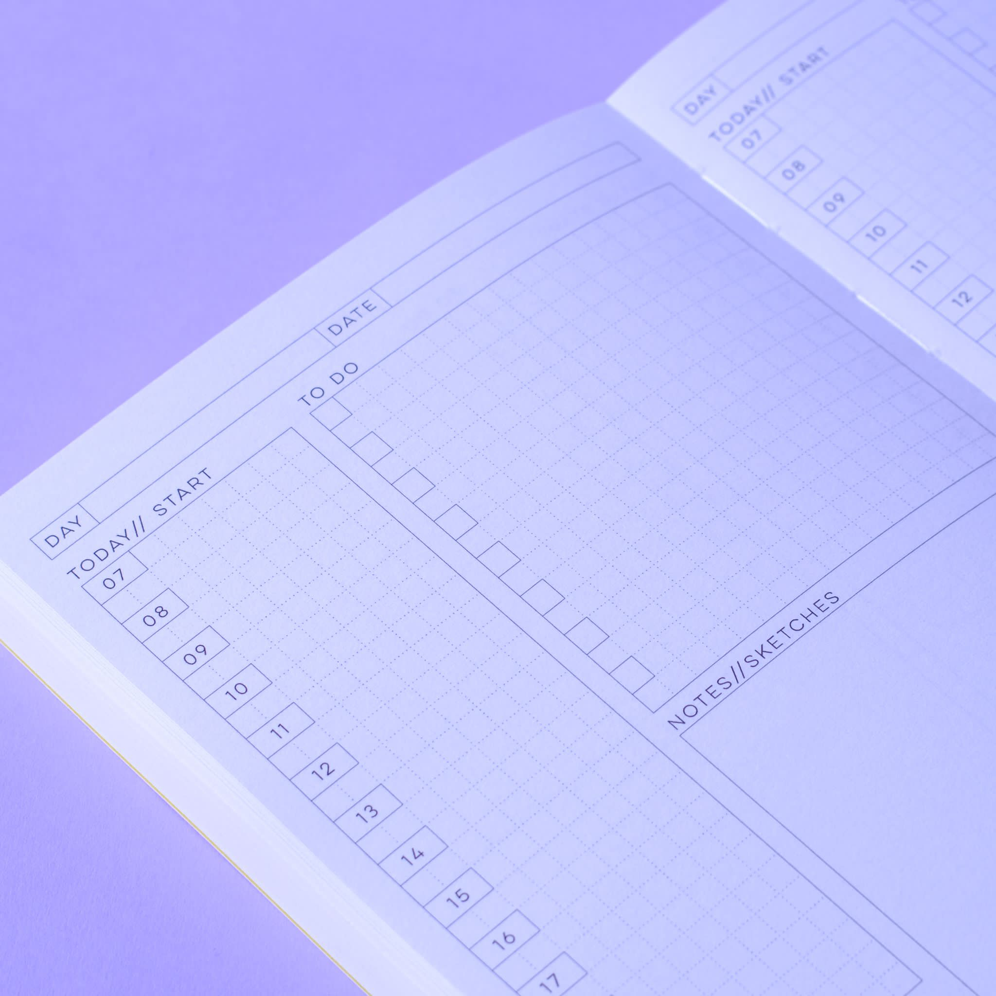 Daily undated planner