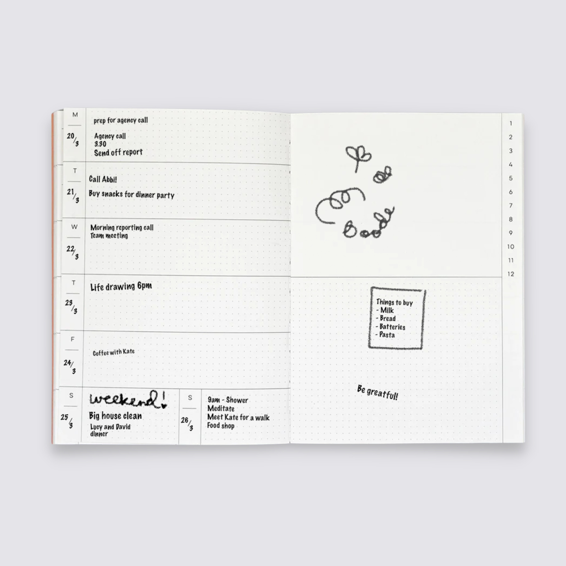 Weekly Dated Planner Undated 2022 2023 2024