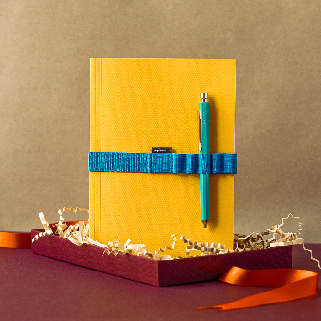 Yellow notebook gift set