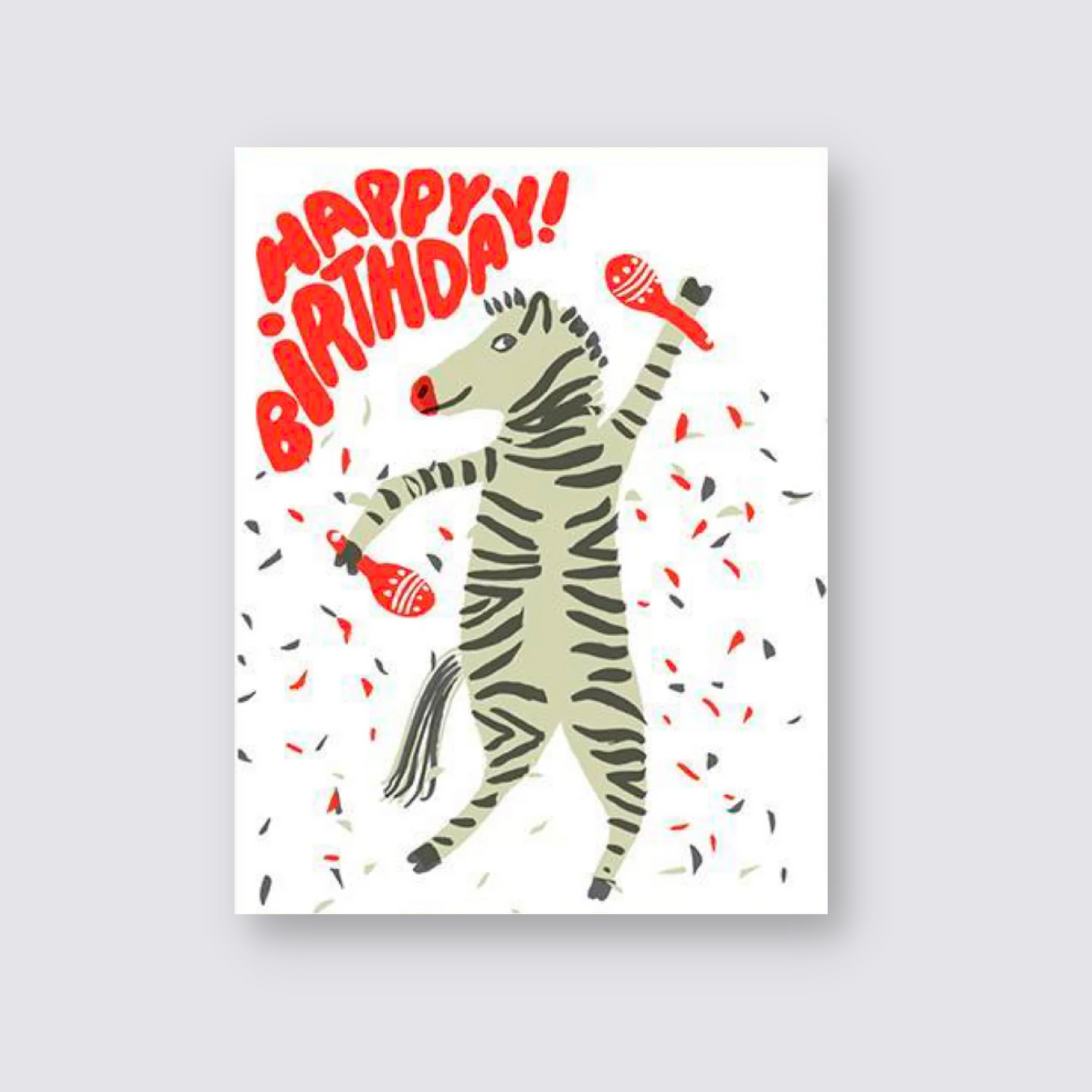 Zebra Happy Birthday Card