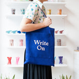 Navy and Pink Tote Bag