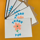 set of 6 flower notecards