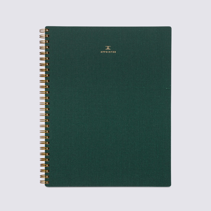 Green Fabric Notebook