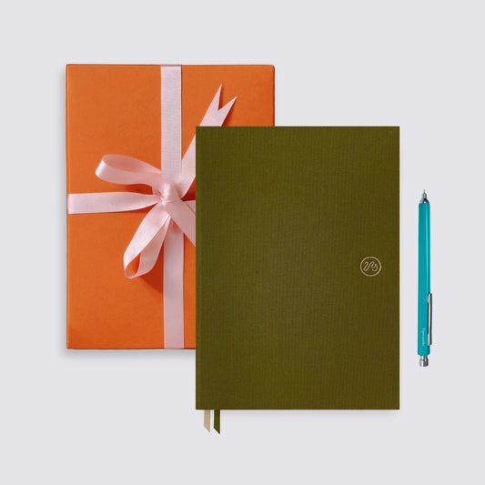 Myrtle Green Notebook & Primo Pen Duo - Ballpoint