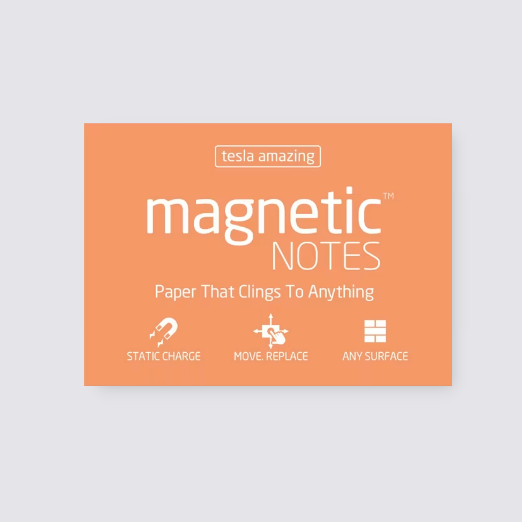 magnetic sticky notes orange