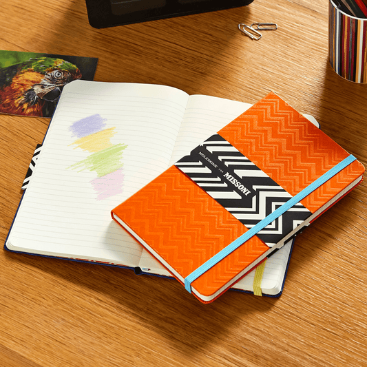 Missoni Hard Cover Ruled Notebook Orange - Large