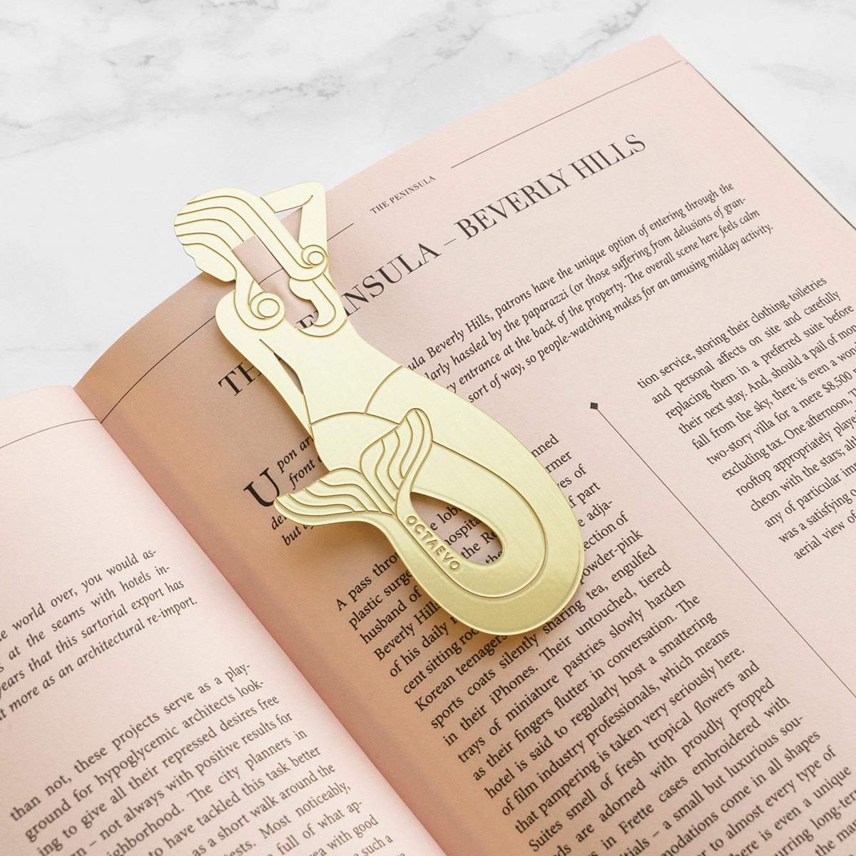 Sirena Bookmark Brass