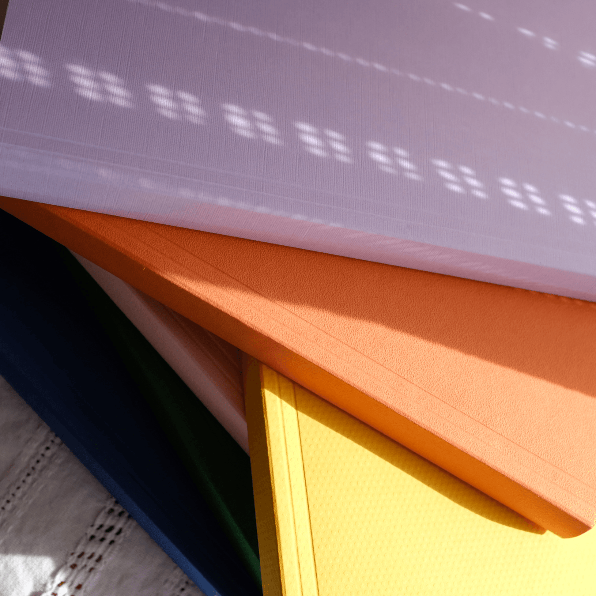 Coloured notebooks